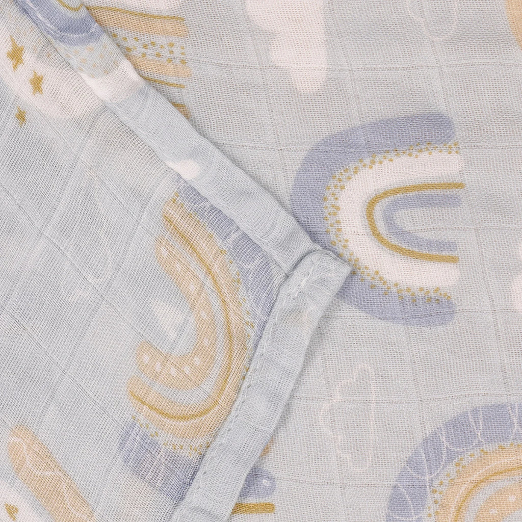 HappyFlute Bamboo Muslin Burp Cloth Set – 5 Pack