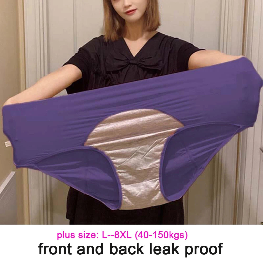 Leak Proof Menstrual Panties Plus Size L-8Xl Underwear Period Physiological Pants Women'S Waterproof Briefs Female Lingerie