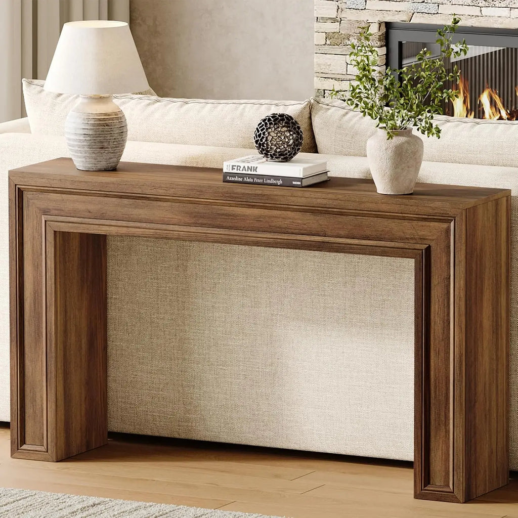 55 Inch Wood Console Table Behind Sofa for Hallway Living Room, Customized