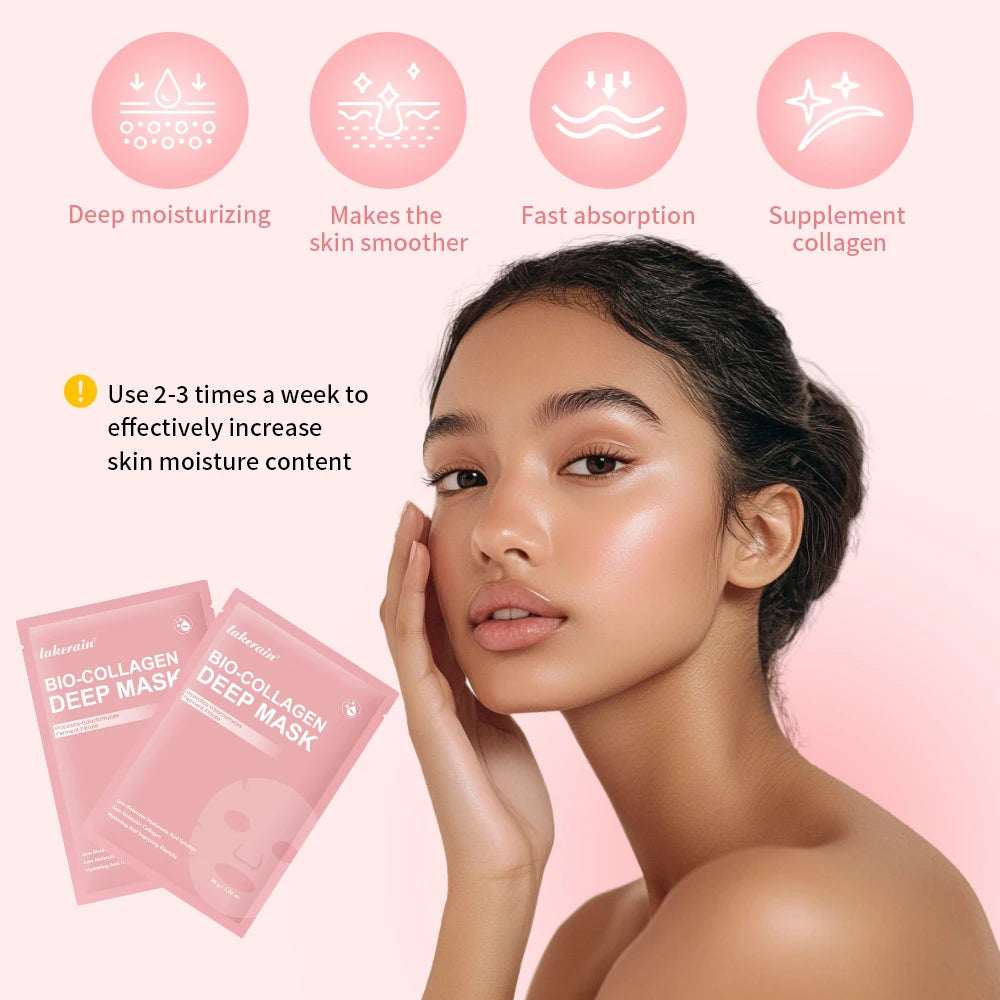 Collagen Overnight Wrapping Peel Off Facial Mask, Korean Collagen Night Wrapping Mask Deeply Hydrates Night Care Mask Cream 75ml