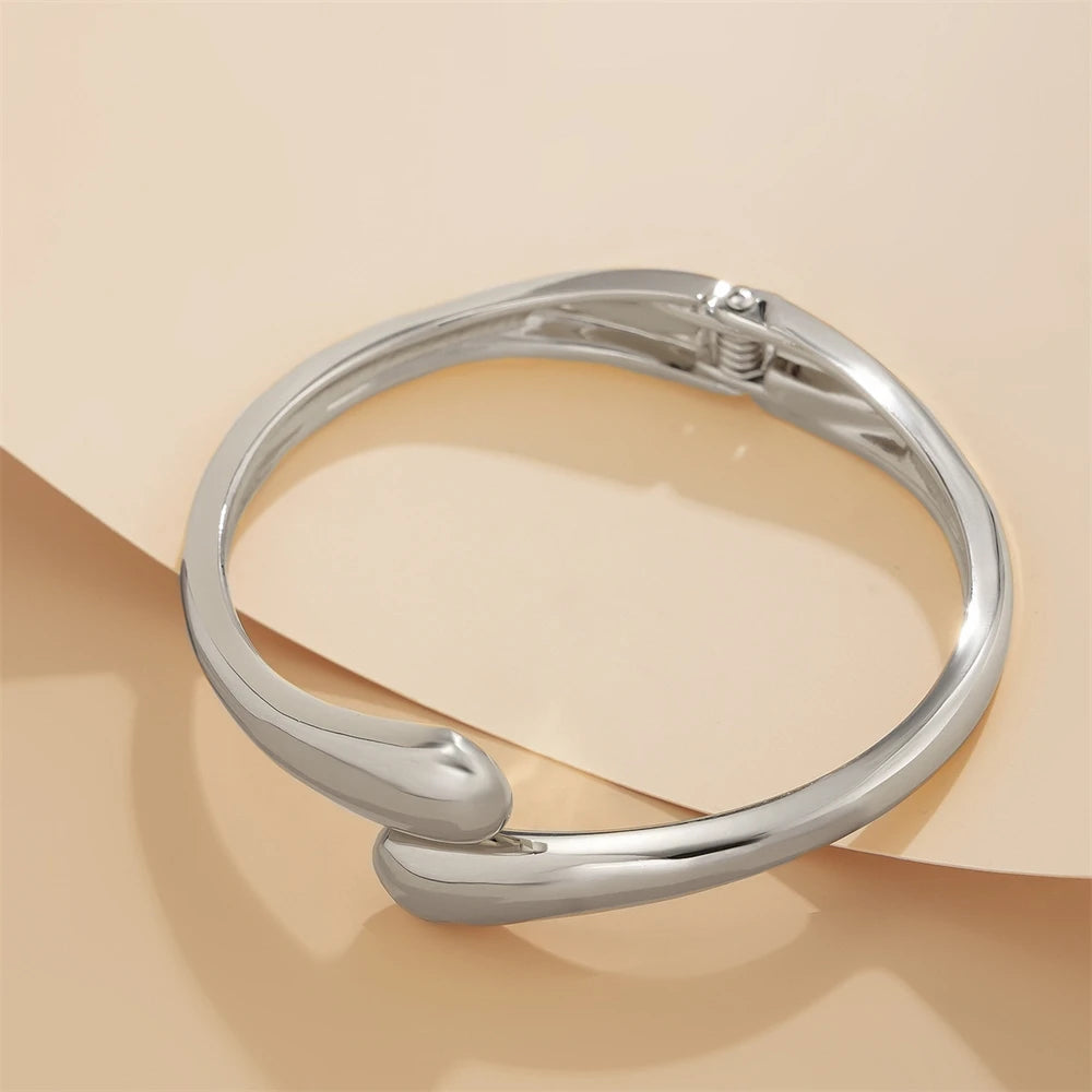 Chunky Twisted Open Cuff Bangle Bracelet for Women