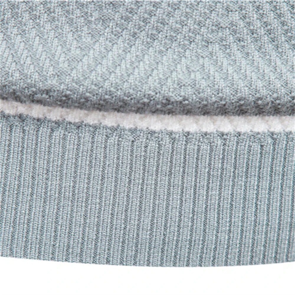 New Autumn Pullover Men'S Sweater O-Neck Patchwork Long Sleeve Warm Slim Sweaters Men Casual Fashion Sweater Men Clothing