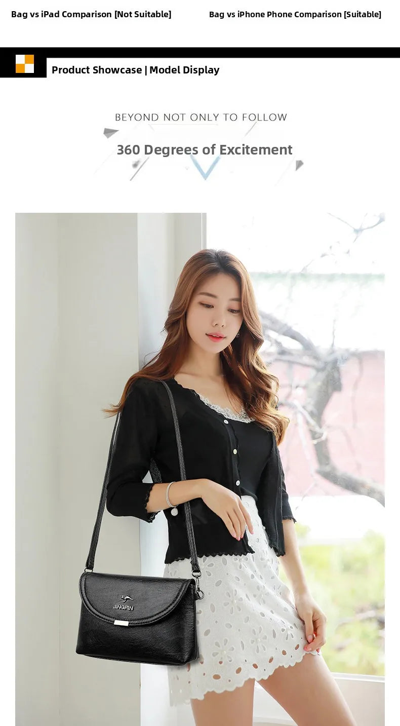Fashionable High-End Feelings Women's Crossbody Bag Casual Versatile Single Shoulder Bag Large Capacity Mom Bag Shopping Stre...