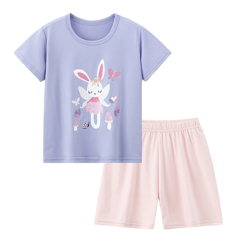 Kids Two Piece Summer Shorts Set Comfortable Versatile Casual Outfit For Boys And Girls