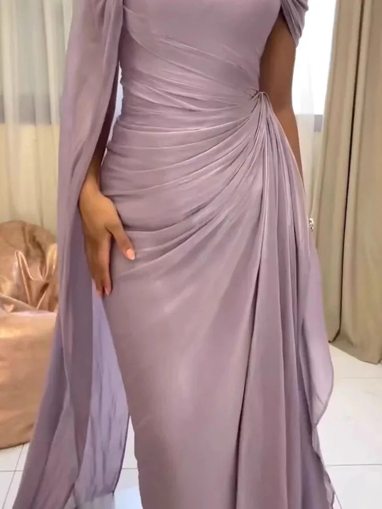 Elegant Off Shoulder Hollow Out Women Party Dress Spring Summer Sexy Backless Slim Long Dress Fashion Asymmetrical Ribbon Dress