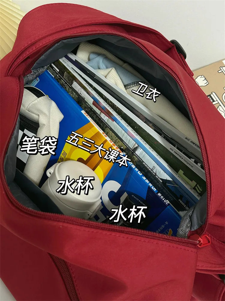 2026 New Women Large Capacity Canvas Crossbody Travel Tote Bag Casual Shoulder Messenger Bag Sports Yoga Satchel Handbags Female