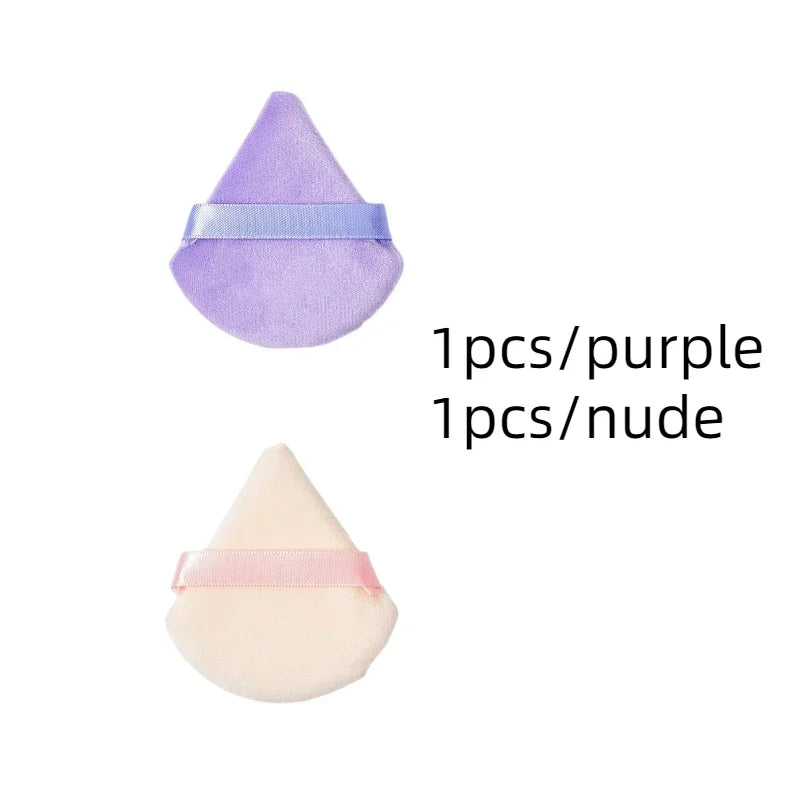 Velvet Cosmetic Powder Pufff Makeup Sponge Puff Dry Use Triangle Makeup Puff Women'S Soft Smooth Beauty Washable Face Makeup Tools