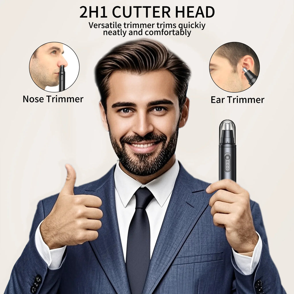 Mini Pocket Nose Hair Trimmer Painless Clipper Nose Ears Hair Eyebrow Waterproof Portable Trimmer For Men Women
