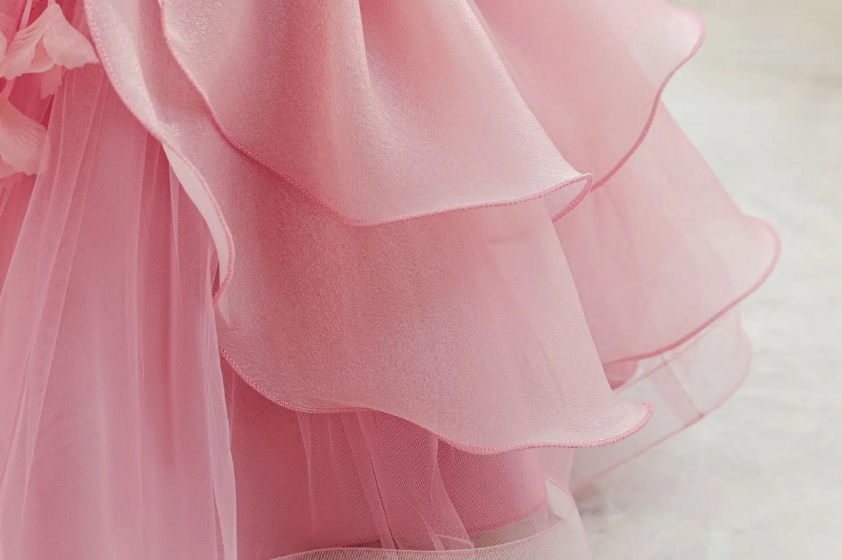 HETISO New Beauty Pageant Dress For Baby Toddler Girl Beading Puff Sleeve Kids Birthday First Christmas Ball Gown 1-4 Years