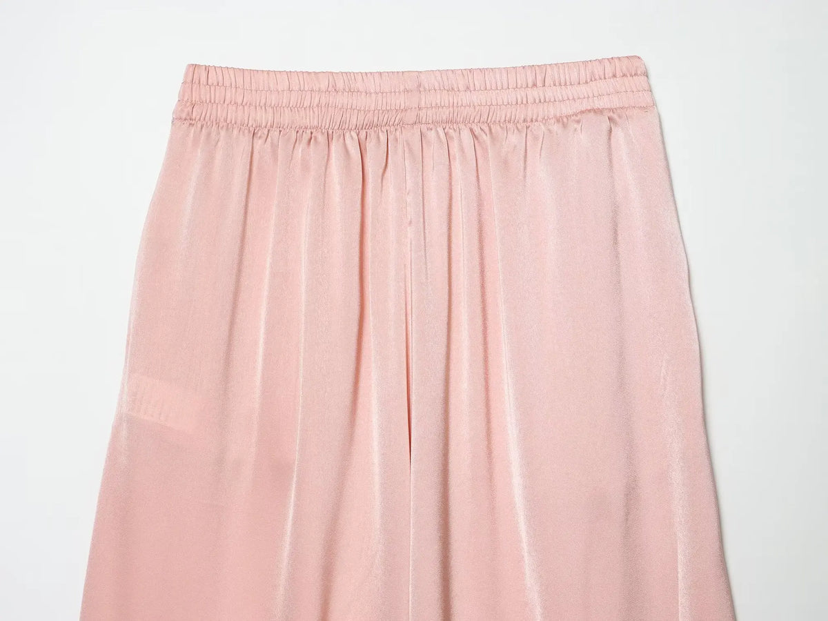 KONDALA Women's Wide Leg Pants - Casual Elastic Waist Trousers Pink
