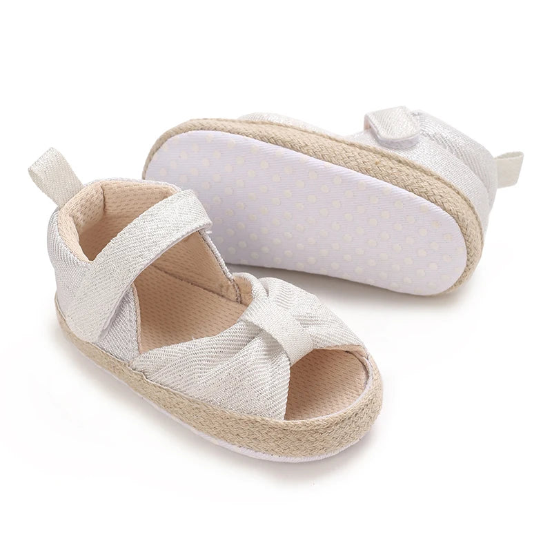 Baby Learning Walk Shoes,Back Zipper Summer Infant Sandals Soft Daily Wear Footwear for Newborn Baby Girls 0-1 Year