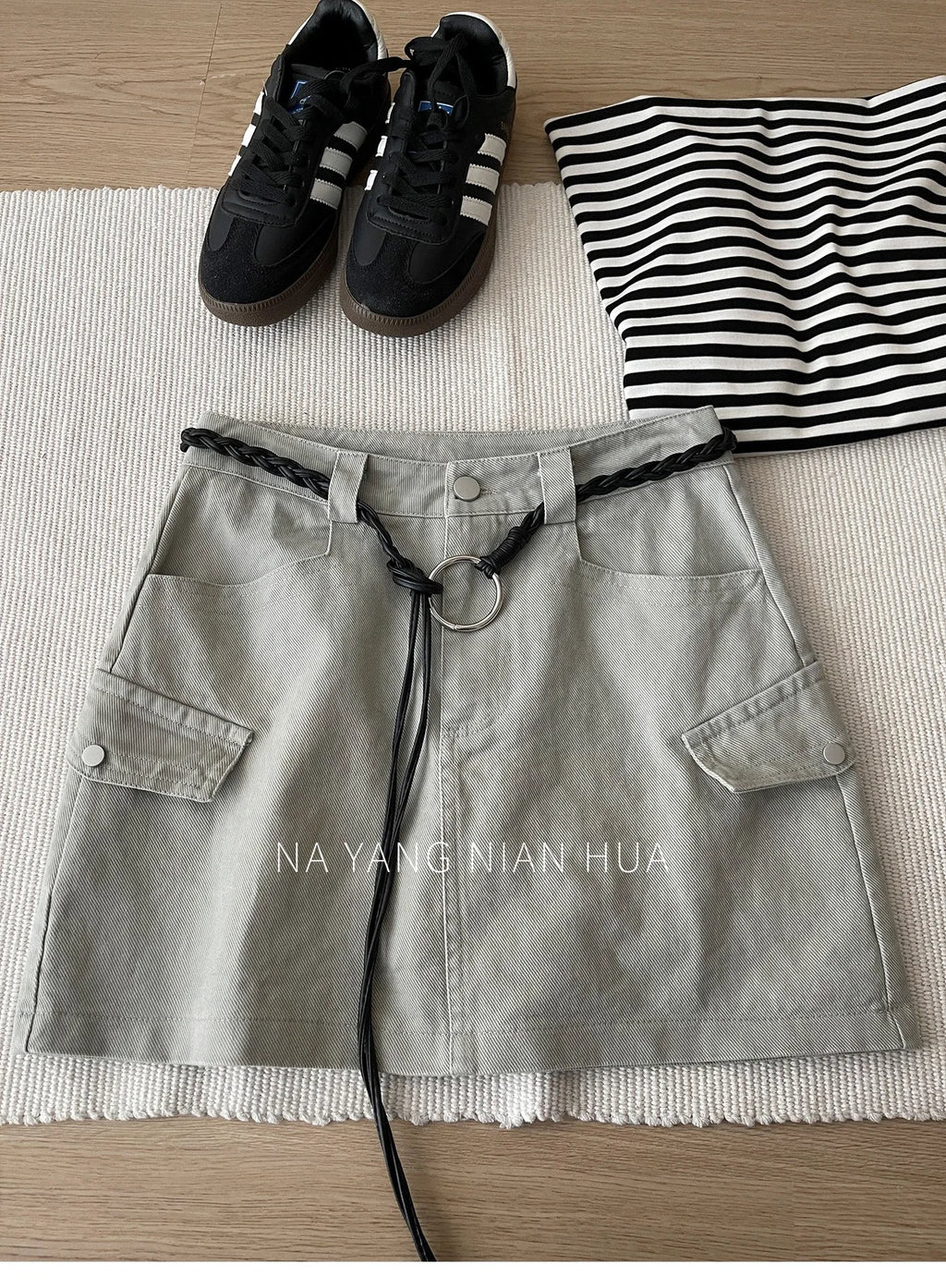 American Retro Versatile Denim Washed Cotton Workwear Mini Skirt Women Summer Korean Chic Bodycon Sexy A-Line Half-length Skirt