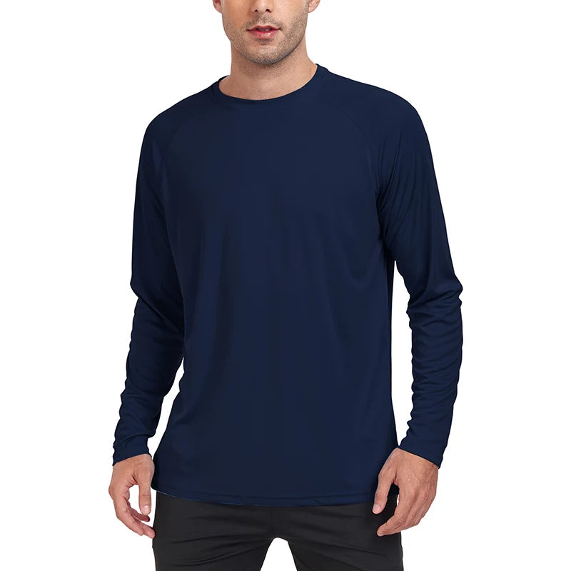 Men's UPF 50+ Long Sleeve T-Shirt - UV Sun Protection Quick Dry