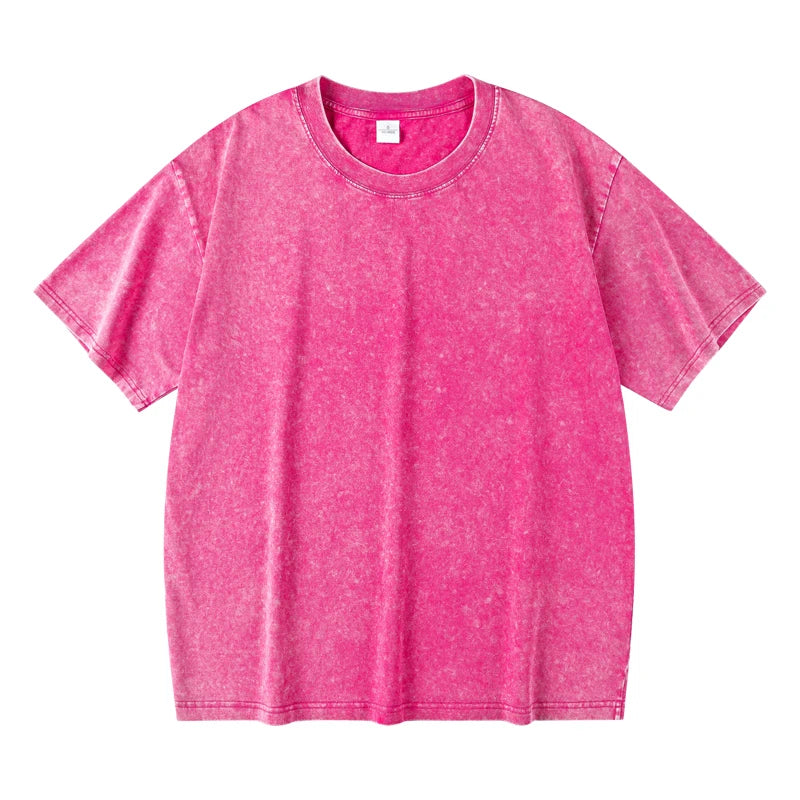 Men'S Women'S Washed Vintage T-Shirts Street Hip Hop Retro Punk T Shirt Harajuku Casual Cotton Short Sleeve Couple Tshirts Tees
