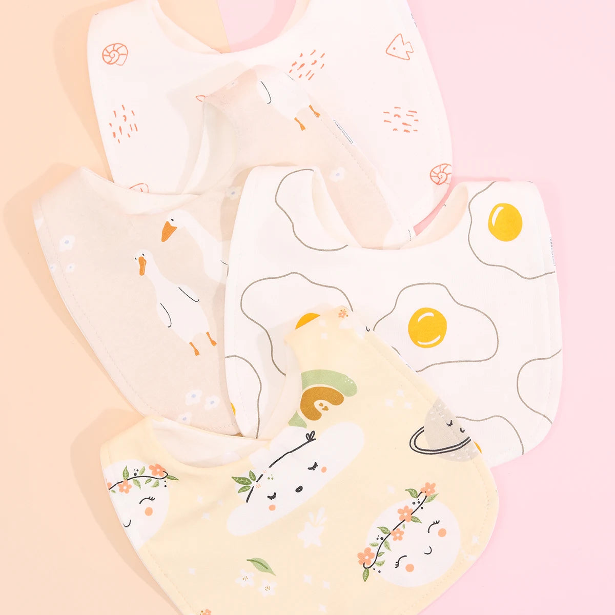 Cotton Soft Baby Adjustable Bandana Bibs Set Of 4 For Newborns And Toddlers Dribble Bibs
