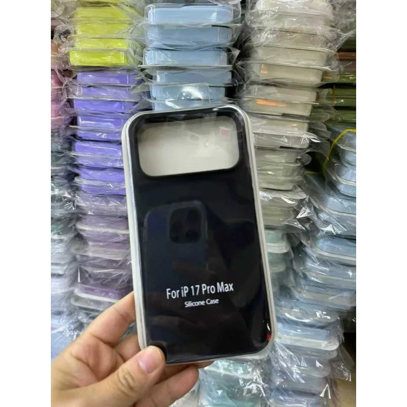 Official Liquid Silicone Skin Feel Case For IPhone 18 Pro Max 17 Pro Air Macaron Solid Candy Colour Color with Packet Box Cover