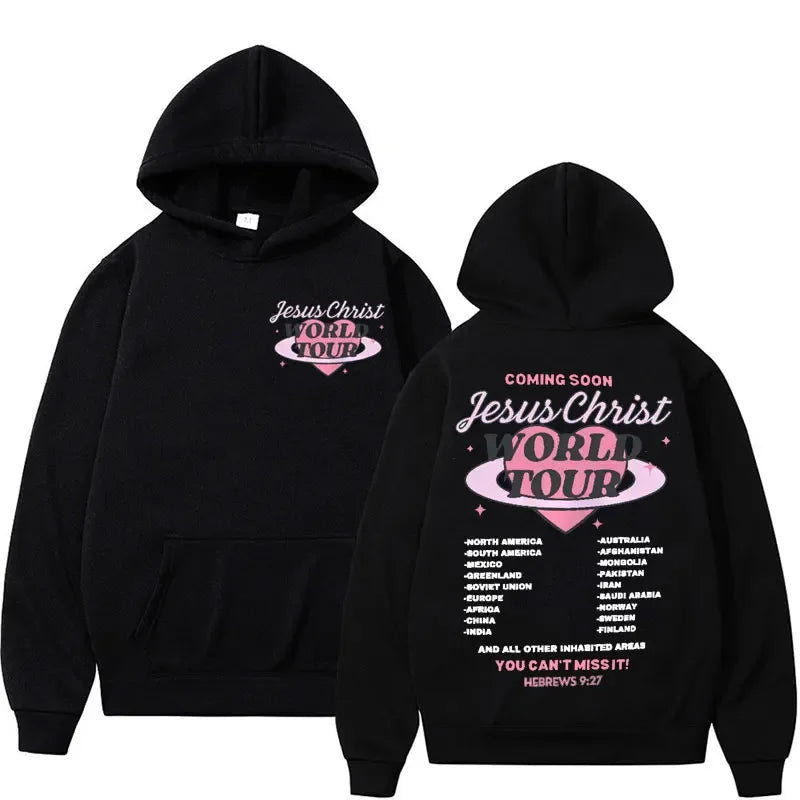 Christian Bible Verse Graphic Fleece Hoodie - Unisex Vintage Style