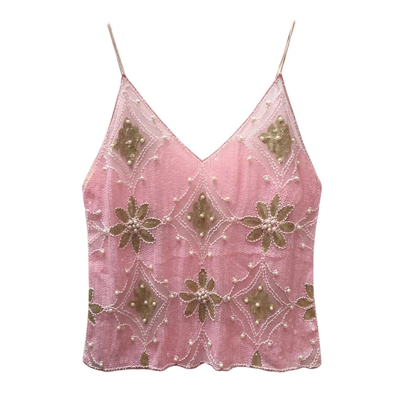 Sequins Bead Snowflake Midi Dress Women'S Fashion Sleeveless Backless Ruffle Pleated Dresses 2026 Summer Evening Vestido