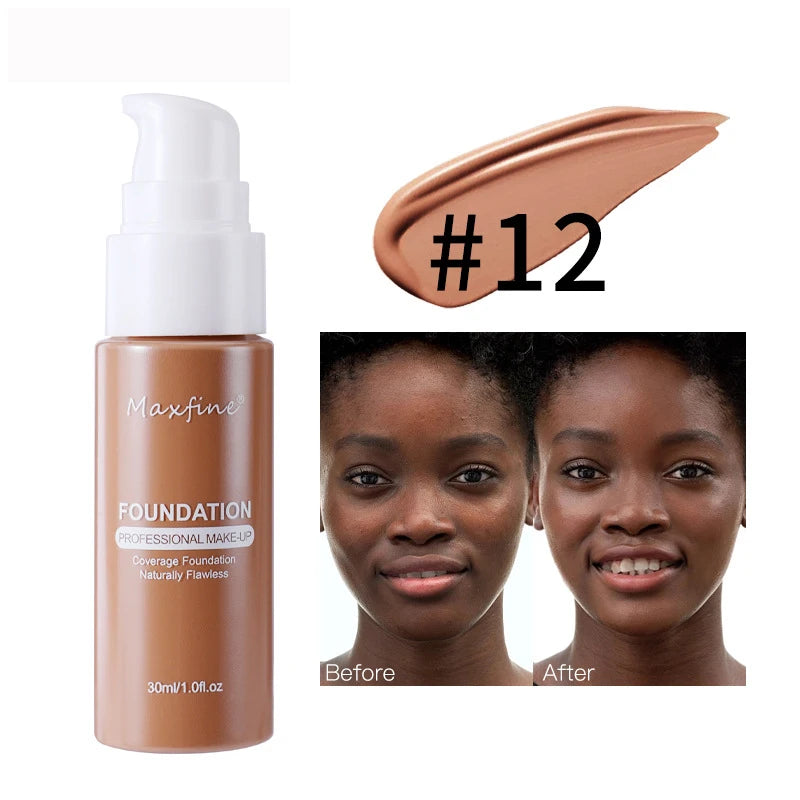 Liquid Foundation Effective Concealer Waterproof Sweat-Resistant Makeup Professional Cosmetics
