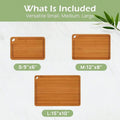 Deep Carbonized Bamboo Cutting Board Set, Designed For Kitchen Use, Paired With Wooden Storage Rack; Double-Sided For Separate Handling Of Cooked Food, Features Oil Draining Groove And Ergonomic Handle, Protects Knives,
