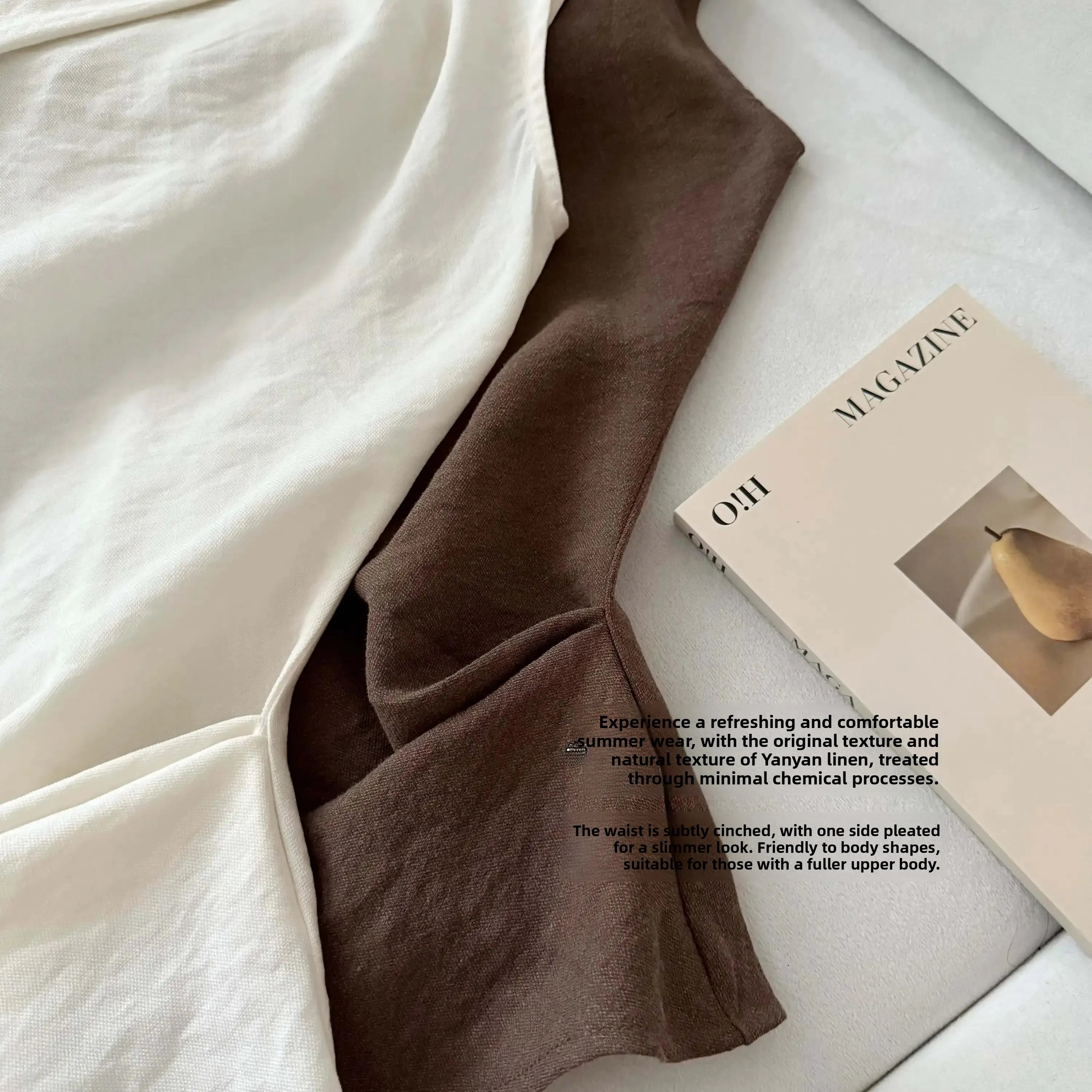 Lin Summer Vintage Oblique Shoulder Vest Cotton Linen Slimming Design Sensation Personality Spring Summer New Style Top T-shirt