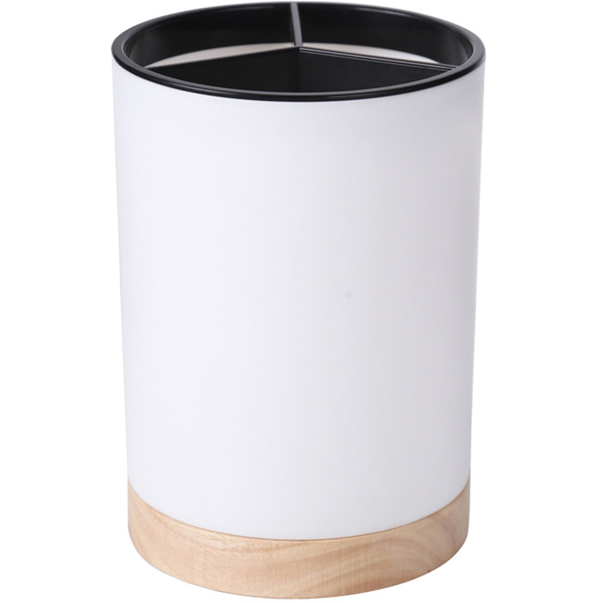 Cubo de almacenamiento de vajilla de cocina, soporte para utensilios, escurridor de cubiertos, estante de almacenamiento de palillos y cucharas de plástico, desmontable con 3 divisiones