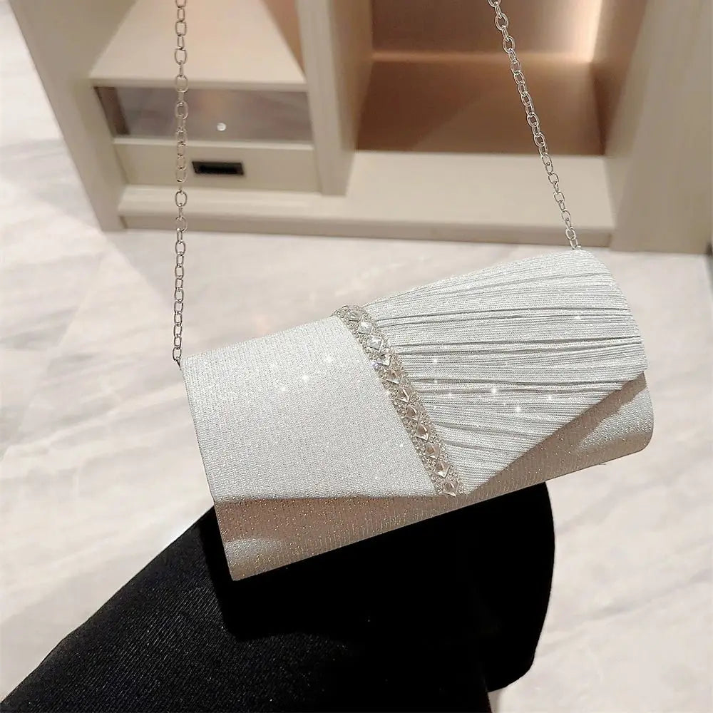 Luxury Glitter Evening Bags Chain Banquet Handbags Sequins Clutches Women Ladies