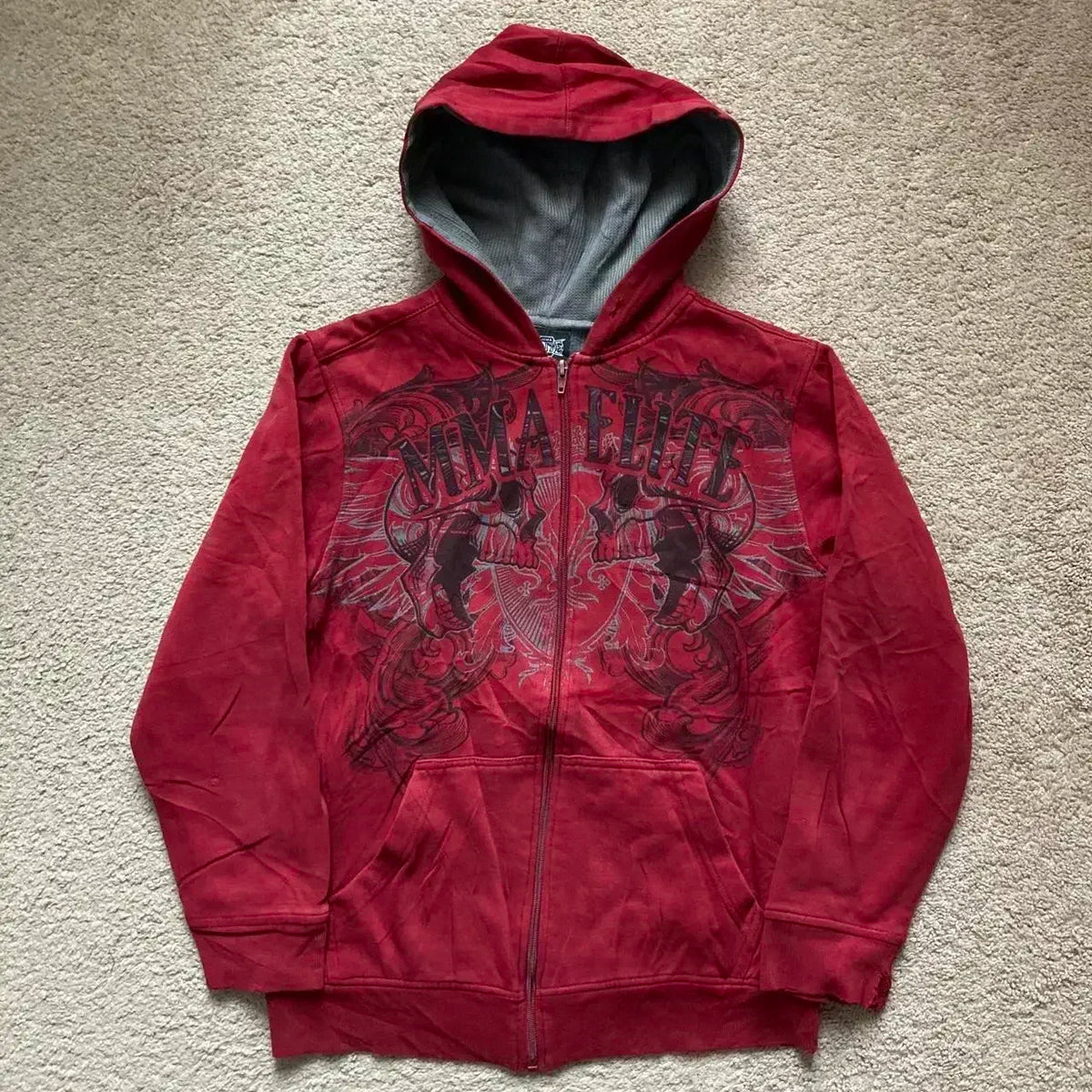 Y2K Camouflage Print Pullover Hoodie - Men's Oversized Streetwear