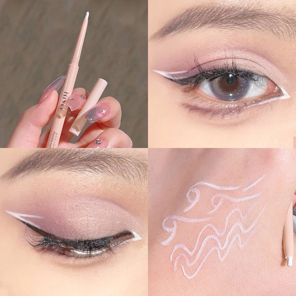 Ultra-fine Gel Eyeliner Pencil Rose Brown Under Eye Liner Pen Waterproof Matte Aegyosal Lying Silkworm Quick Drying Eyes Makeup
