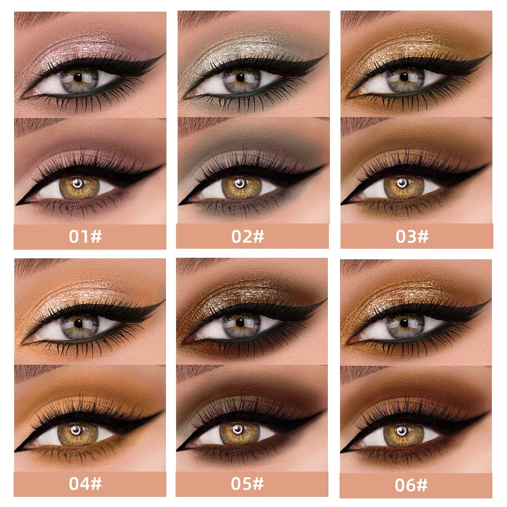 Qibest Double End Glitter Matte Eye Shadow Stick Pencil Eyeshadow Makeup Waterproof Bicolor Shimmer Cosmetics Beauty Makeup Tool