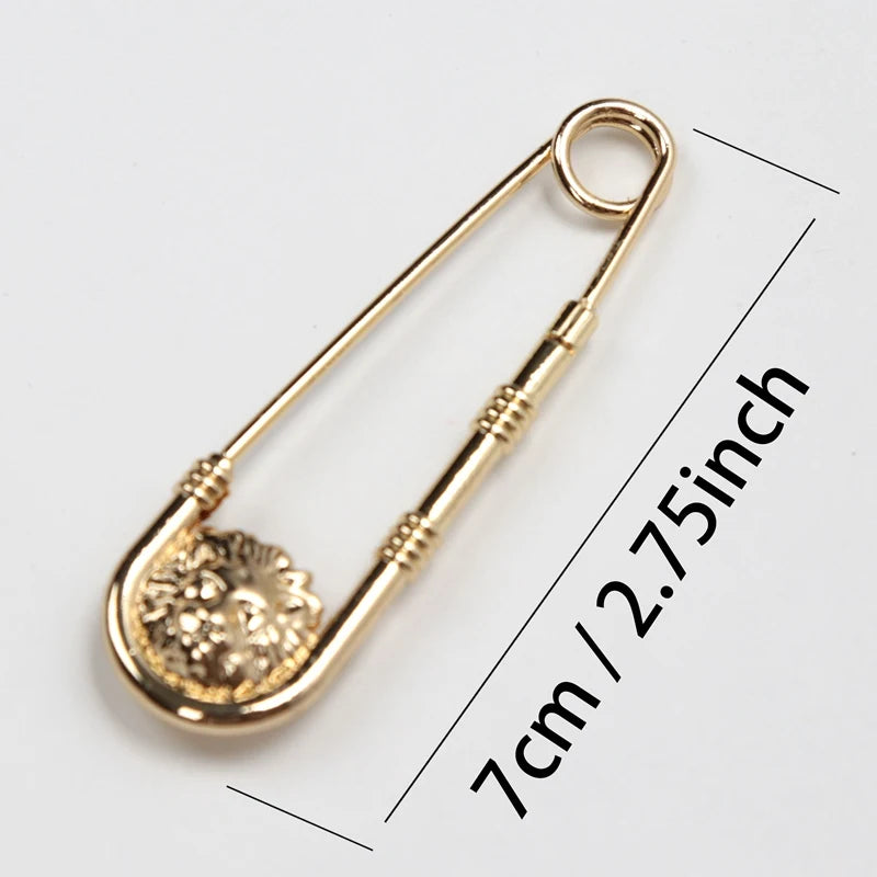 New Retro Style Brooch Pin Fashion Diy Safety Pins Women'S Waist Closing Artifact Men Suit Jacket Decoration Anime Jewelry
