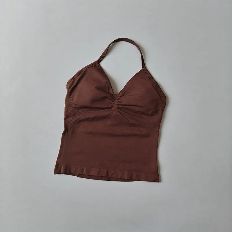 SKINOFSKIN Women's Seamless Yoga Tank Top with Built-in Bra