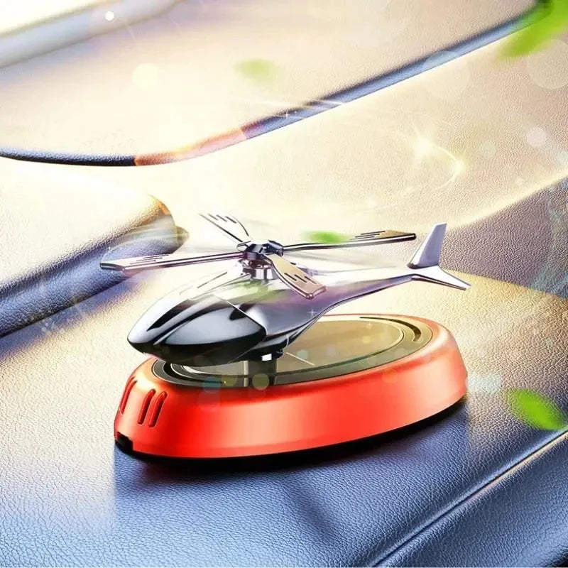 Solar Car Air Freshener Perfume Helicopter Decor Interior Decor Solar Car Rotating Aromatherapy Perfume