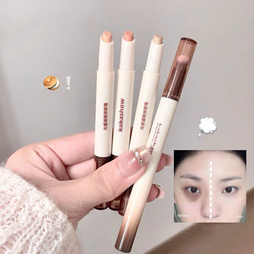 Face Concealer Pen Long Lasting Cover Dark Circles Corrector Contour Concealers Stick High Gloss Brighten Face Cosmetic Makeup