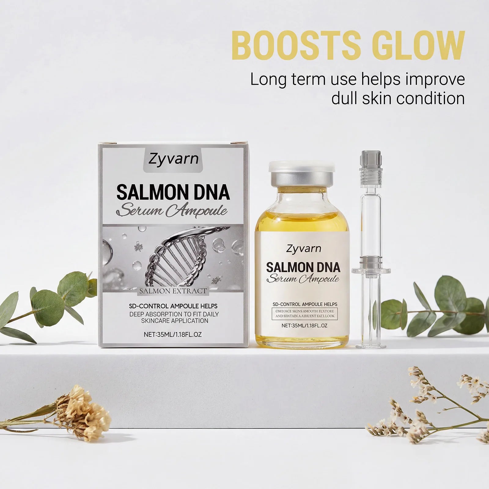 Radiance Face Ampoule Serum Daily Hydrating Moisturizing Glow Soothing Smooth Concentrated Facial Essence for All Skin Types