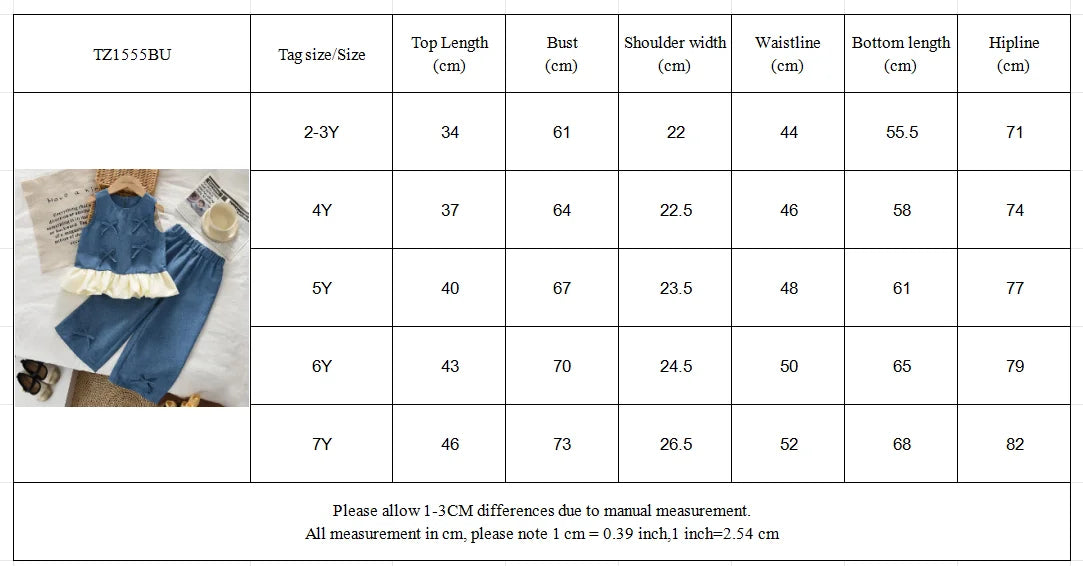 Blue Summer New Casual Girls' Clothes Round Neck Sleeveless Bow Lace Vest Princess Dress for Girls Aged 3-7 Korean Version