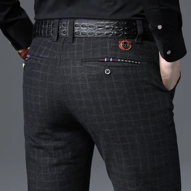 Spring Autumn New Fashion Mens Casual Pants High Quality Brand Business Pants Male Clothing Cotton Formal Trousers Men Clothing