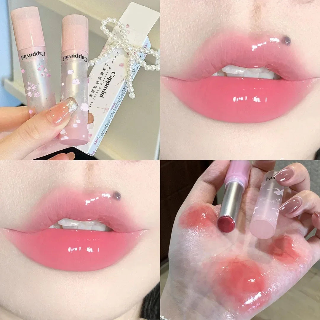Okeny's Hydrating Solid Lip Gloss - Moisturizing Jelly Lipstick Pink