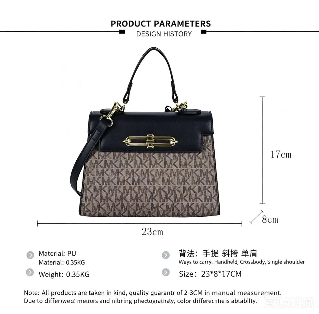 Michael Kors 2026 High-End Portable Fashion Women's Bag, Work Bag, Light Luxury Handbag