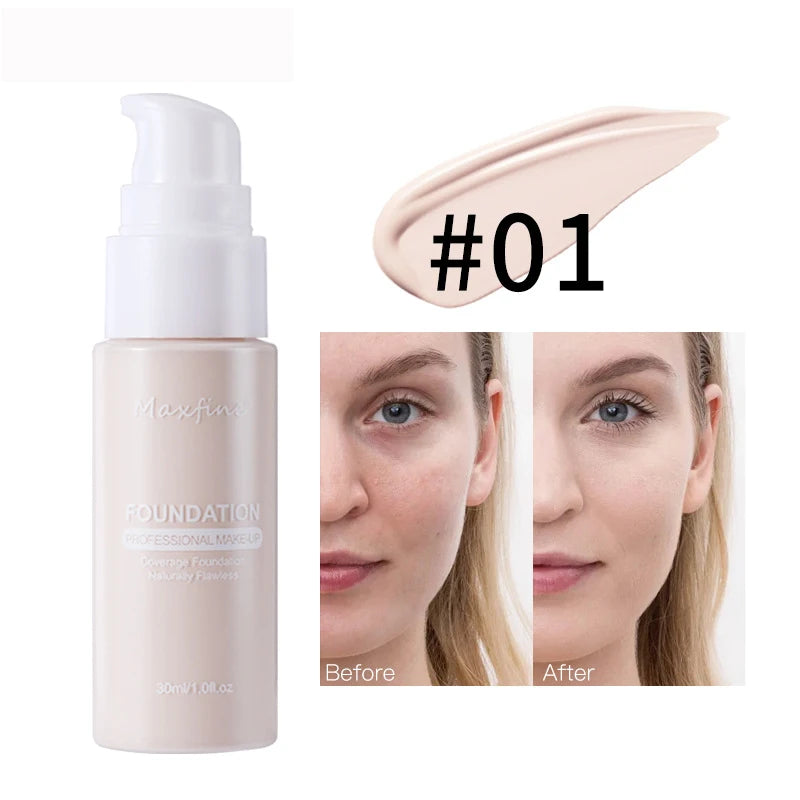 Liquid Foundation Effective Concealer Waterproof Sweat-Resistant Makeup Professional Cosmetics