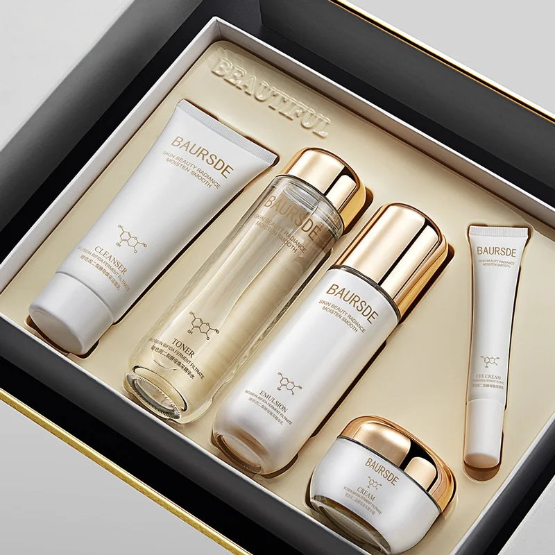 Bosein Retinol Skincare Five-Piece Set, Including Cleansing Balm, Essence Water, Eye Cream, Essence Lotion, Essence Cream, Contains Skin-Beneficial Ingredients Such as Bosein, Niacinamide, Centella Asiatica Extract, with a So