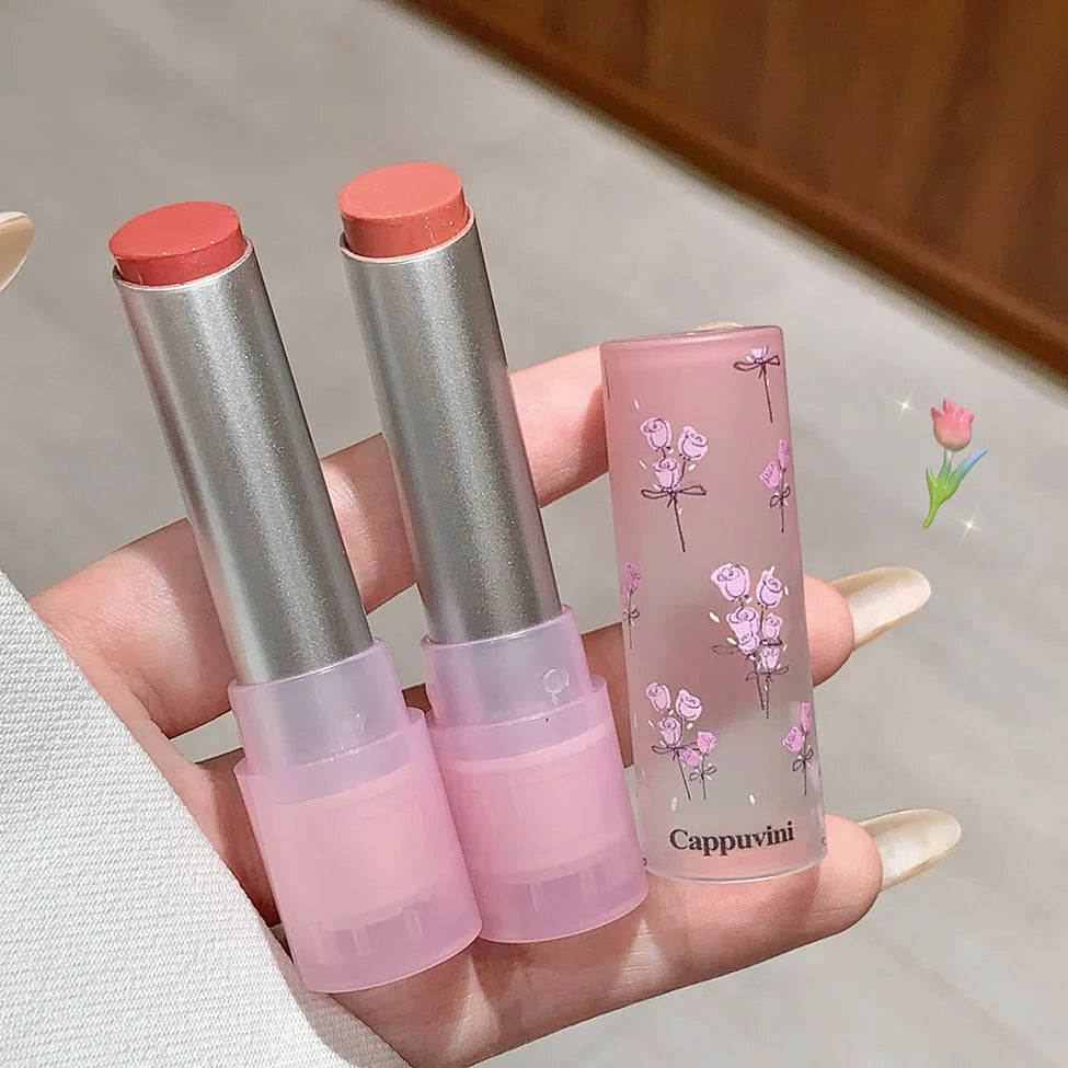 Flower Hydrating Solid Lip Gloss Mirror Shine Lip Honey Moisturizing Glossy Pink Jelly Lip Balm Non Sticky Makeup Lipstick