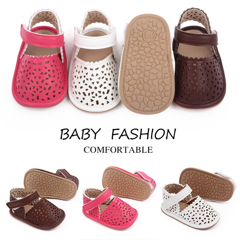 Baby girl mesh breathanle hollow summer sandal outdoor walking shoes