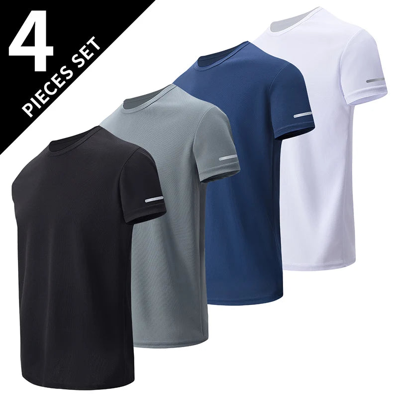 Men's Printed Quick-Dry Sports T-Shirt - Casual Fitness Tee