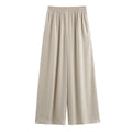 KONDALA Women's Wide Leg Pants - Casual Elastic Waist Trousers Pink