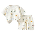 Baby Boy Set Summer Boys Short Sleeved Shorts Loose Stylish Two Piece Suits Girls Short Sleeved Suits Home Clothes 한국 아동복 2025