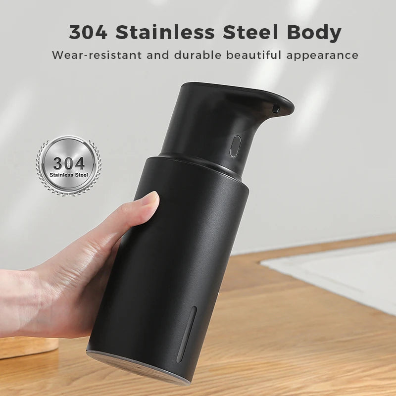 Dispensador de jabón de cocina de 480 ml con sensor automático, máquina de desinfectante de manos, dispensador de jabón eléctrico inteligente para gel de baño, acero inoxidable 304