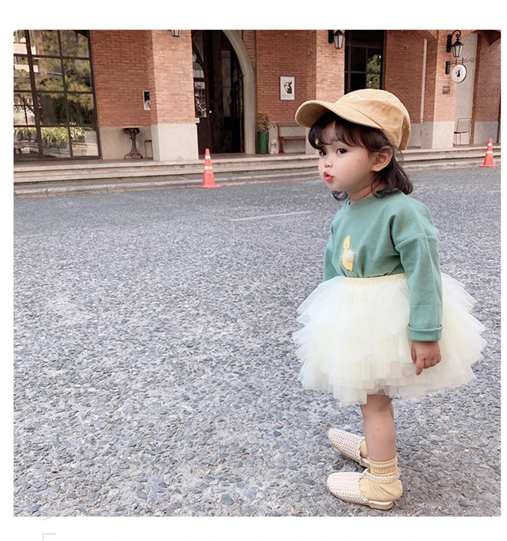 Little Girls Tutu Skirts Black Fluffy Toddler Tulle Princess Ball Gown Pettiskirt Ballet Dance Kids Party/birthday Skirt 1-7T