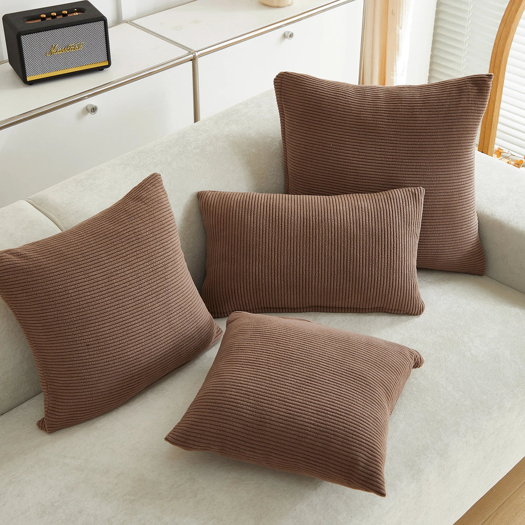Soft Stripted Jacquard Throw Pillow |Home Decor
