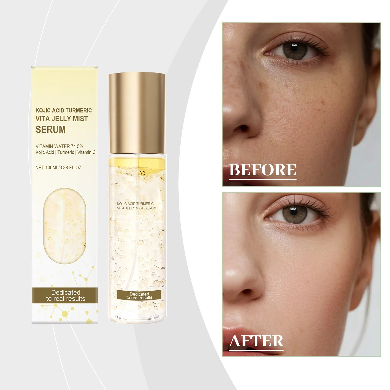Jelly Mist Serum Brightening Firming Hydrating Face Spray Smoothing Facial Hyaluronic Acid Collagen Moisturizing Skincare Set